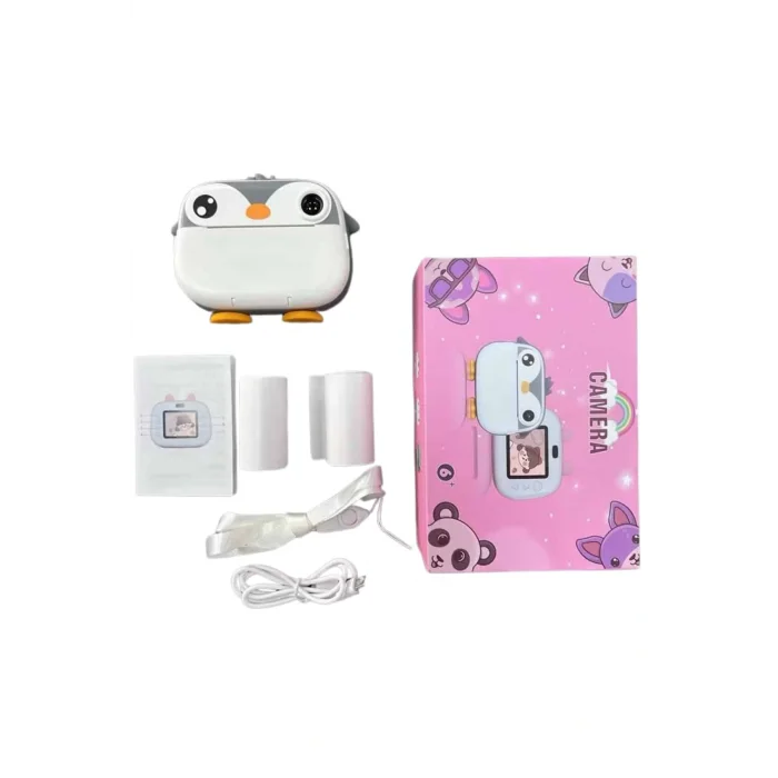 Çocuklara Özel Şirin Tasarımlı Mini Fotoğraf Yazıcısı 3 Adet Rulo Hediyeli