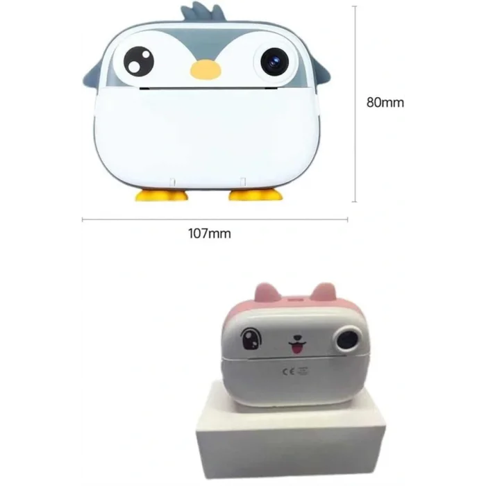 Çocuklara Özel Şirin Tasarımlı Mini Fotoğraf Yazıcısı 3 Adet Rulo Hediyeli