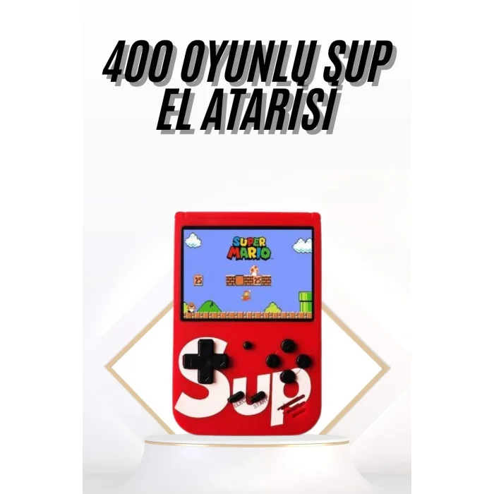 Çocuklara Özel Taşınabilir Sup El Atarisi 400 Oyunlu Nostaljik Oyun Konsolu