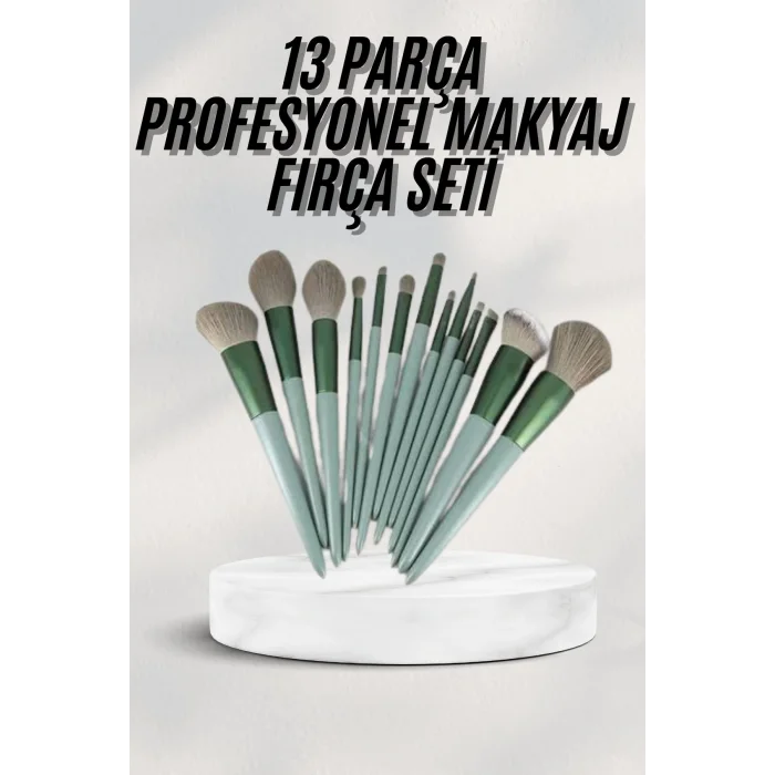 Dayanıklı Makyaj Fırçası Seti 13 Parça Yumuşak Kıllı Fırçalar Allık Fondöten Far Fırçası