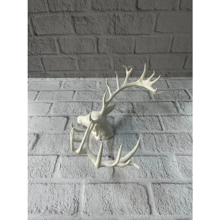 Dekoratif Geyik Başı Heykel 25 cm Modern Minimal Tasarım