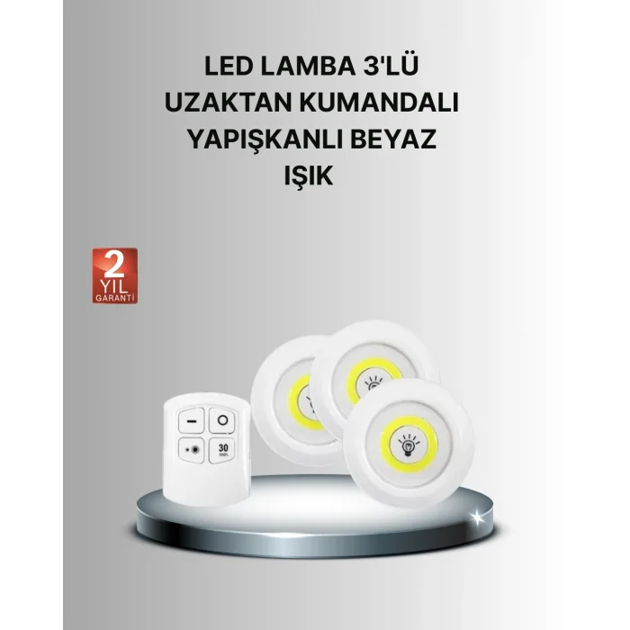 Dekoratif ve Pratik 3’lü Kumandalı Spot LED Aydınlatma