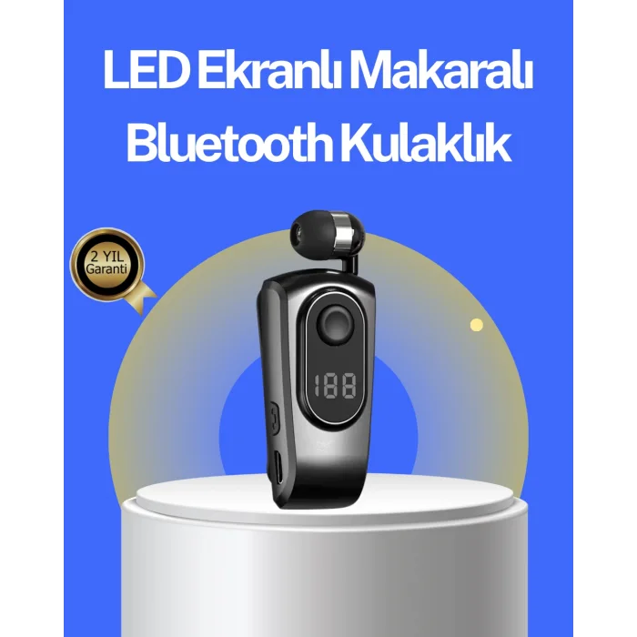Dijital Ekranlı Bluetooth Kulaklık – Titreşimli Bildirim, 25 Saat Kullanım
