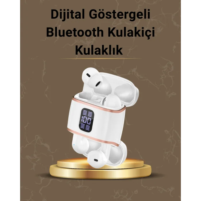 Dijital Göstergeli Bluetooth Kulakiçi Kulaklık – 4’lü Paket, Gürültü Engellemeli