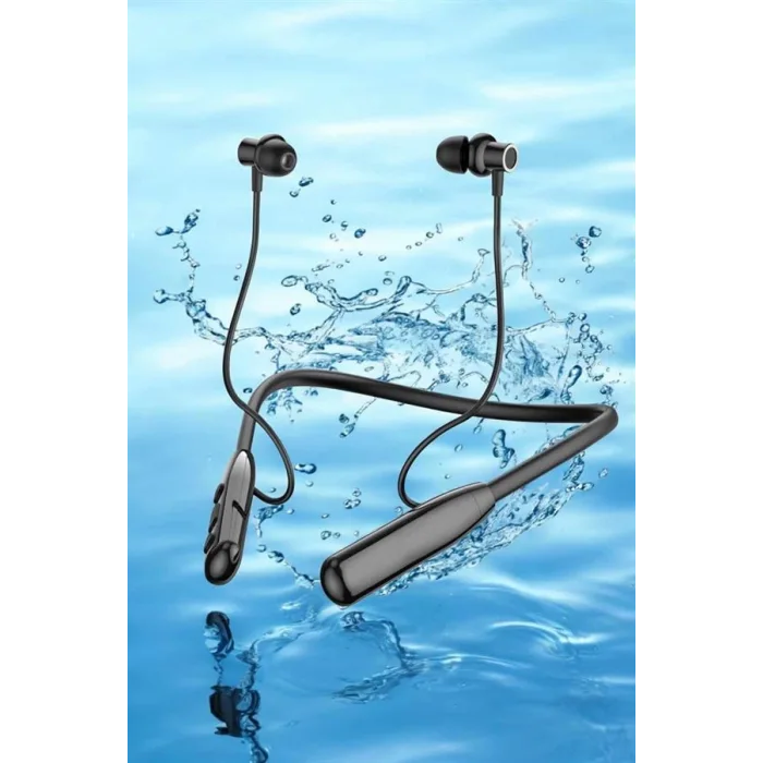 Dijital Göstergeli Kulak İçi Kablosuz Bluetooth Kulaklık Boyun Bantlı