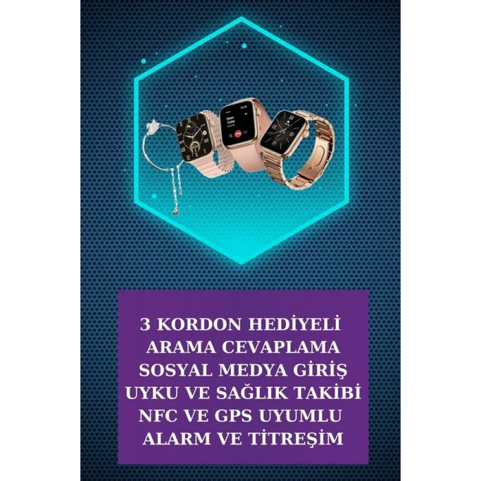 Dijital Göstergeli Powerbank Bluetooth Kulaklık ve Yeni Nesil Amoled Ekran Akıllı Saat