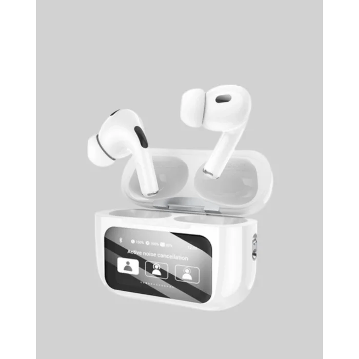 Dokunmatik Ekranlı Bluetooth Kulaklık – ANC, Suya Dayanıklı, Powerbank Kutulu