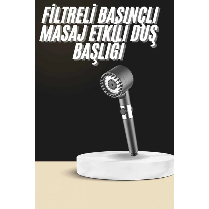Duş Başlığı Profesyonel Masaj Başlıklı 3 Modlu Yeni Nesil Masaj Uçlu Su Tasarruflu