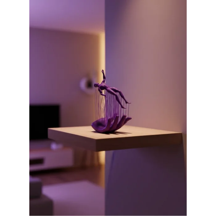 El İnsan Figürü Mor Modern Sanatsal Biblo Soyut Tasarım Salon ve Ofis Dekoru