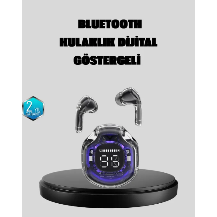 ENC Mikrofonlu Kablosuz Kulaklık Dokunmatik Kontrol ve LED Ekran Şarj Kutulu