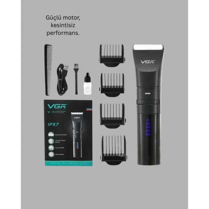 Erkek Saç ve Sakal Kesme Makinesi – Su Geçirmez, Sessiz Motorlu