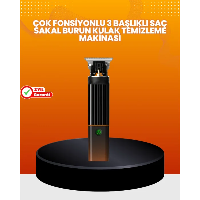 Erkekler İçin 3 in 1 Şarjlı Bakım Seti – 7300 RPM Güçlü Motor ve Sessiz Çalışma