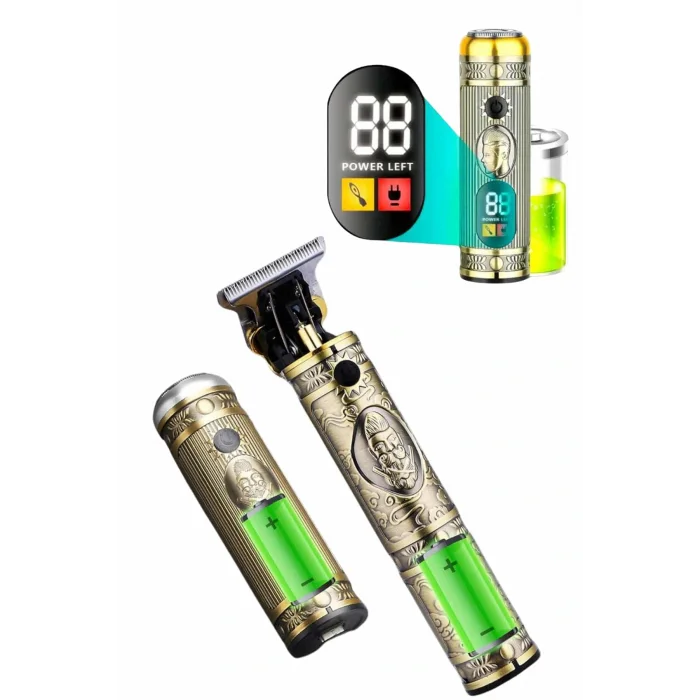 Erkeklere Özel 3 Başlıklı Tıraş Makinesi Saç Sakal Ense Kulak Tıraşına Uygun