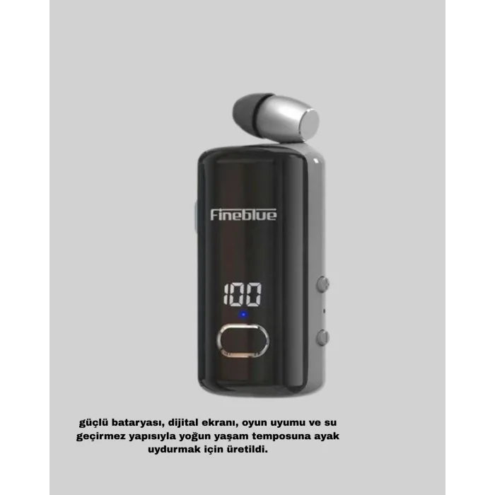 Fineblue F580 Suya Dayanıklı Bluetooth 5.3 Kulaklık Dijital Ekranlı