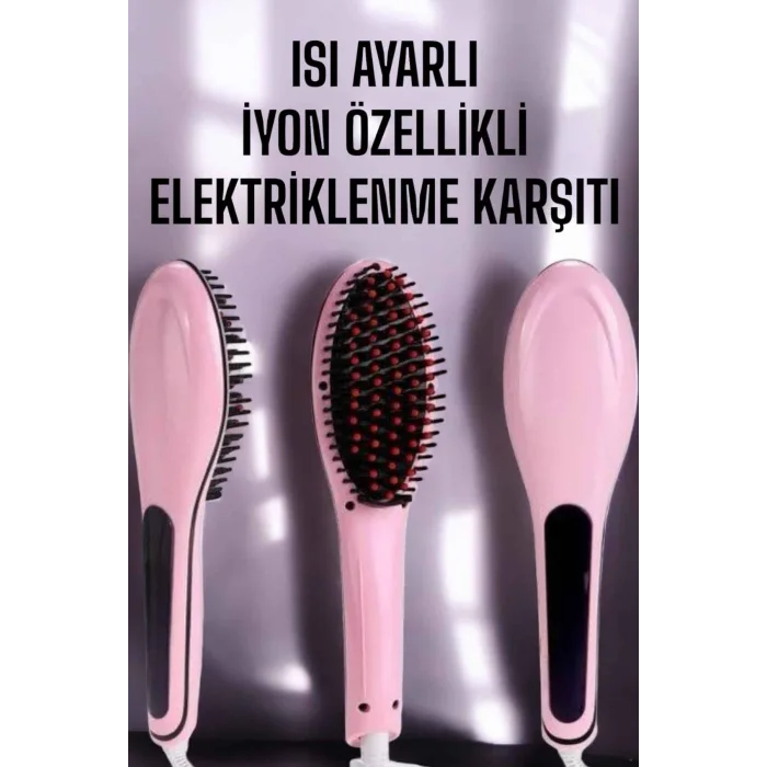 Fön Tarağı Saç Düzleştirici Sıkı Dişli Isı Ayarlı Elektriklenme Karşıtı