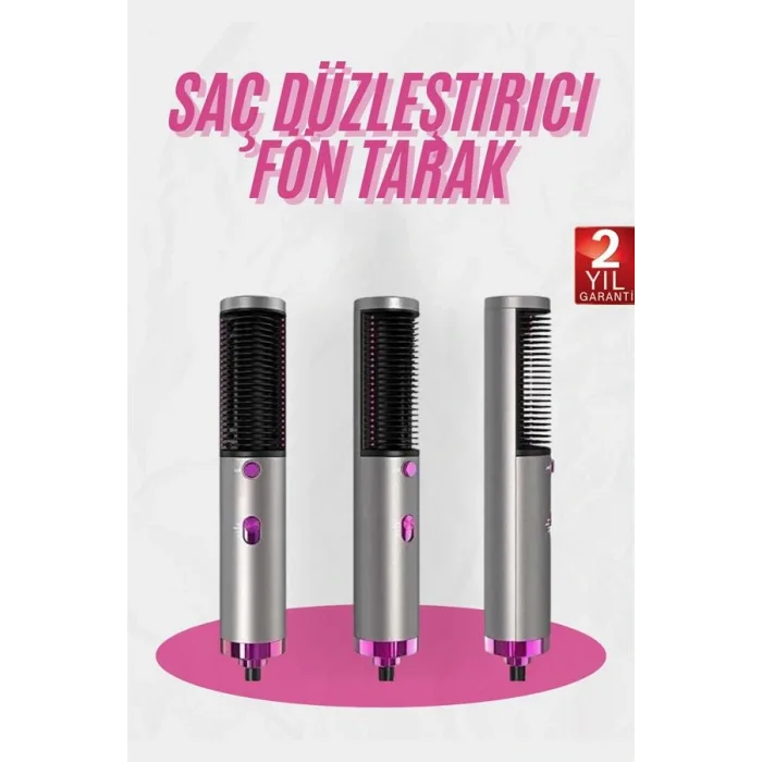 Fön Tarak Düzleştirici Seramik Kaplama Fön Makinesi Saç Kurutma