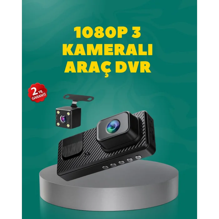 Full HD 1080P Araç Kamerası | Gece Görüşlü, Döngü Kayıt ve Geri Görüş