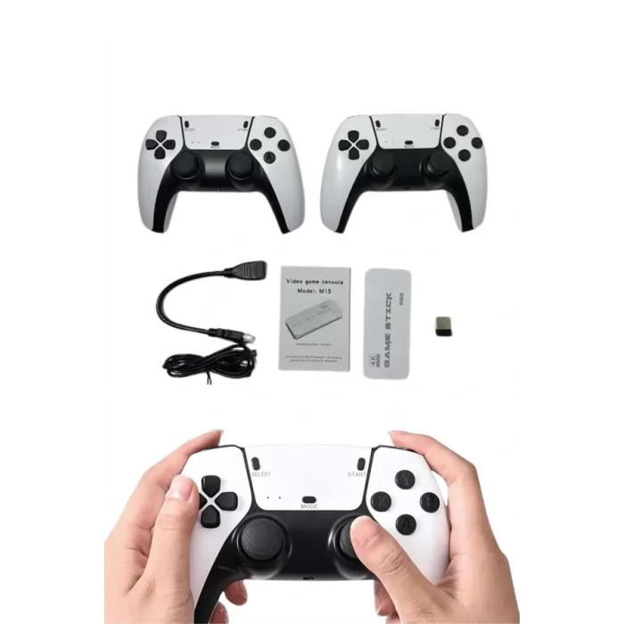 Game Stick 4K Retro Çift Kollu Atari Oyunlari +20000 Oyunlu Konsol Nostalji