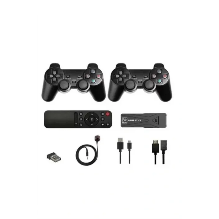 Game Stick Çift Oyun Konsolu Smart TV Game Box 8k Ultra HD 64 Gb