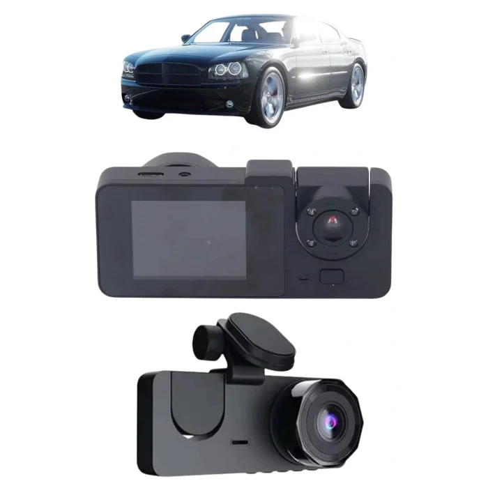 Gece Görüşlü DVR 3 Lensli Araç İçi Sürüş Kamerası Video Kaydedici