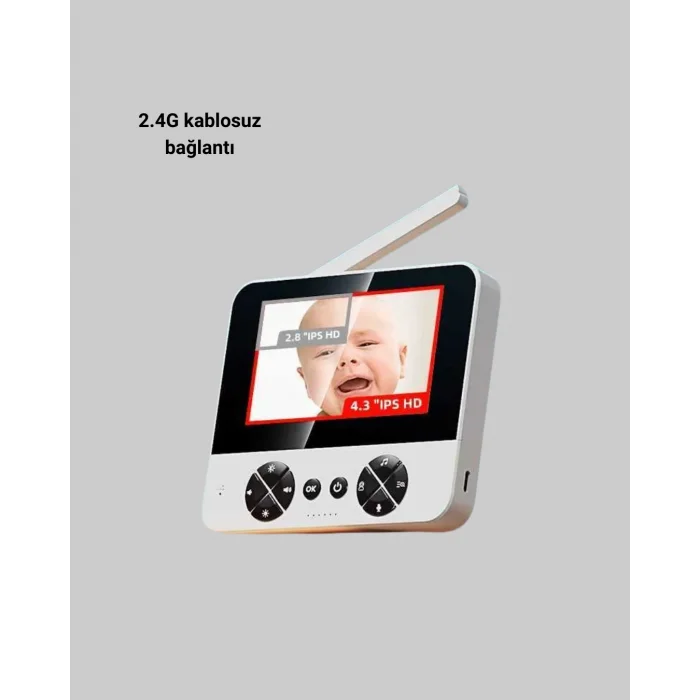 Görüntülü Bebek Monitörü 4.3 İnç Ekran ve Sesli İletişim