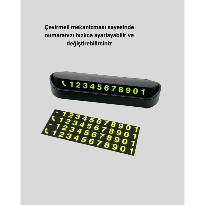 Gri Alüminyum Araç İçi Telefon Numaratörü – Dayanıklı, Modern ve Net Görünürlük Sağlayan Tasarım