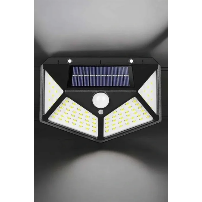 Güneş Enerjili Bahçe Aydınlatma Lambası Solar 100 Led Lamba