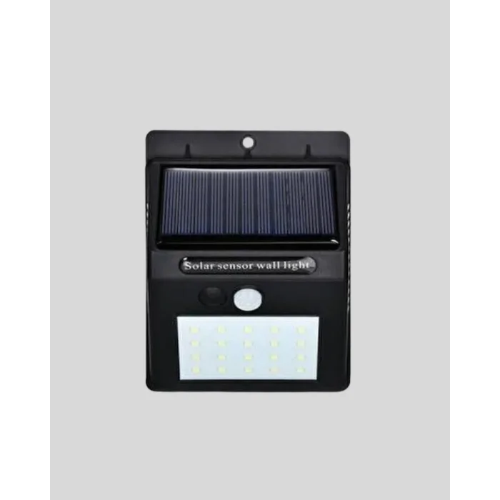 Güneş Enerjili Sensörlü Dış Mekan Duvar Lambası – 3 Modlu, 2200mAh Pil, 120° Algılama