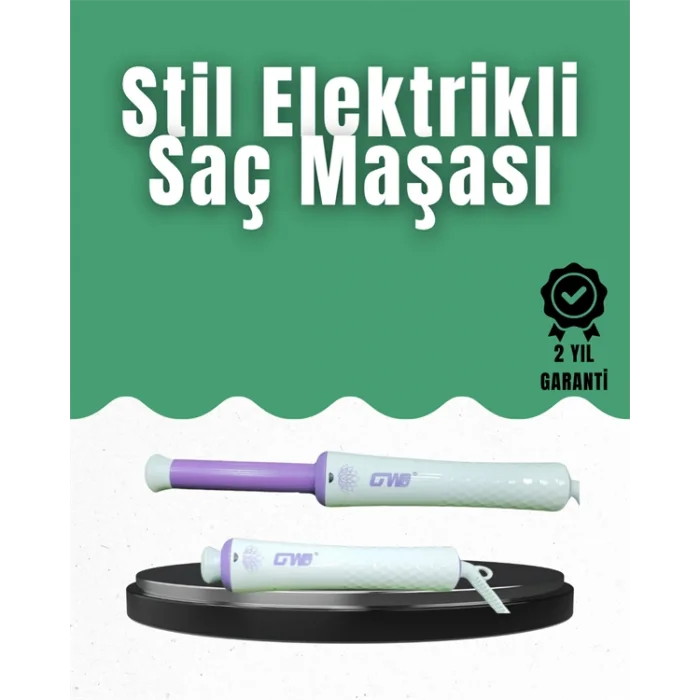 GW Taşınabilir Saç Maşası – 360° Döner Kablo, Negatif İyonlu Seramik Teknoloji