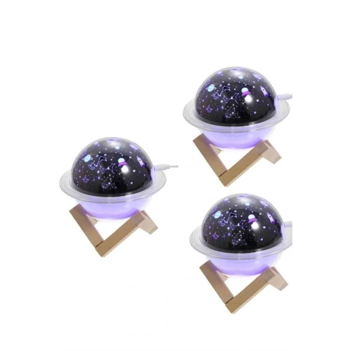 Hava Nemlendirici Led Işıklı Gece Lambası Yıldız Görünümlü Renk Değiştiren