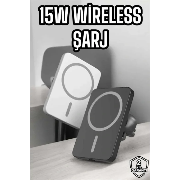 İOS Uyumlu Manyetik Tasarım Magsafe İphone 12/13/14/15 Uyumlu Powerbank