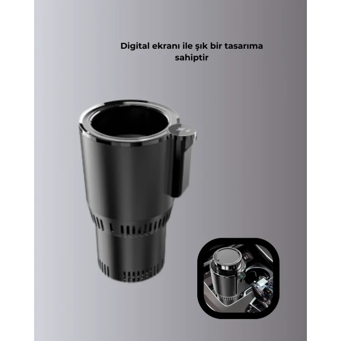 Isıtma Soğutma Özellikli Araç Bardaklığı Çakmak Girişli Akıllı