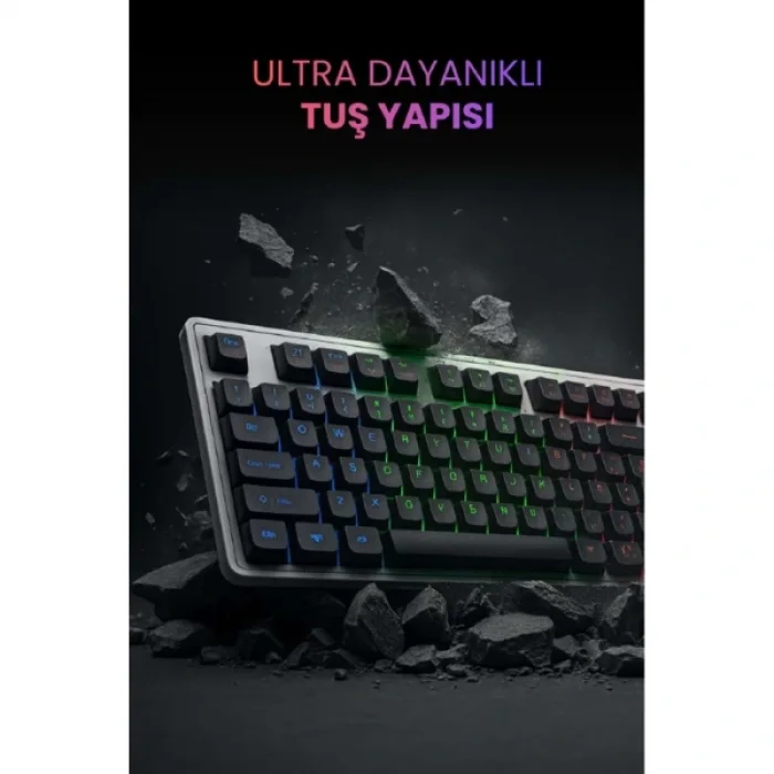 Kablolu Işıklı Gaming Standart Türkçe Q Klavye Ve Mouse Seti