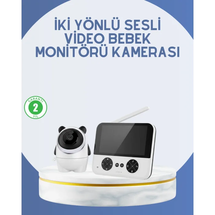 Kablosuz Bebek Monitörü 720P Görüntü ve Geniş Ekran