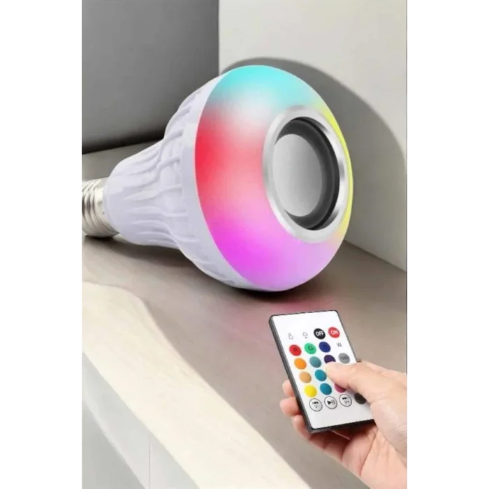 Kablosuz Bluetooth Hoparlör Led Lamba
