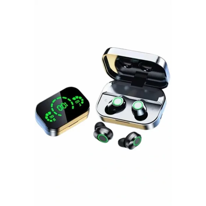 Kablosuz Bluetooth Kulaklık Çift Telefon Destekli Powerbankli Dijital Göstergeli