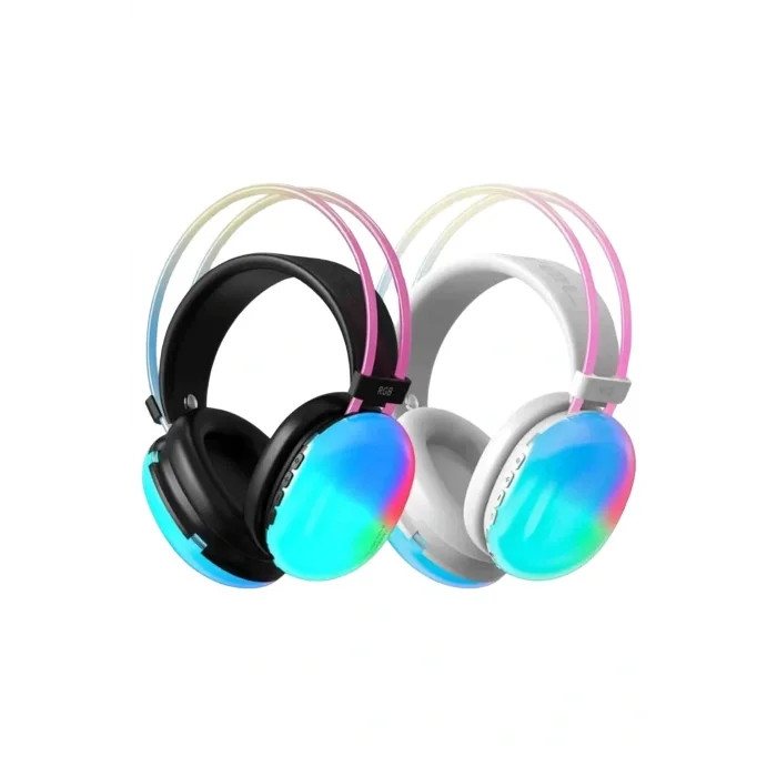 Kablosuz Bluetooth Kulaklık RGB Işıklı Kulak Üstü 5.3 Bluetooth Bağlantılı
