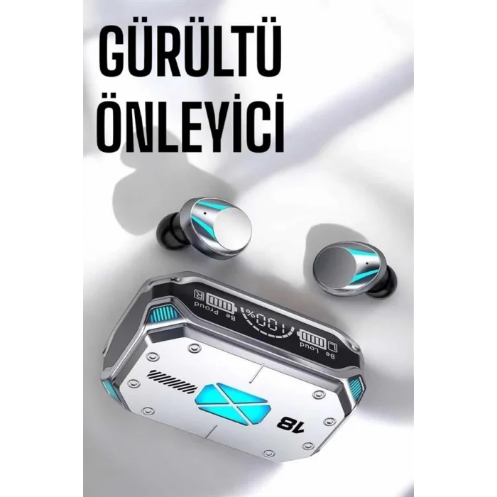 Kablosuz Powerbankli Oyuncu Kulaklığı Gürültü Önleyici