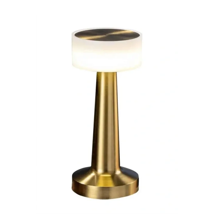 Kablosuz Renkli Masa ve Gece Lambası Altın Rengi Dokunmatik Led Lamba