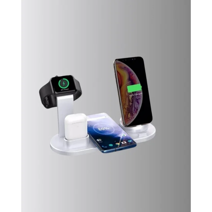 Kablosuz Şarj İstasyonu 4’ü 1 Arada iPhone Watch ve AirPods Uyumlu