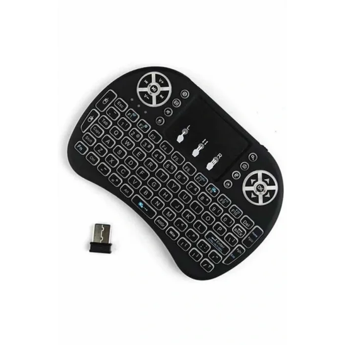 Kablosuz Türkçe Q Klavye RGB Işıklı Televizyon Ps3 Dokunmatik Mouse