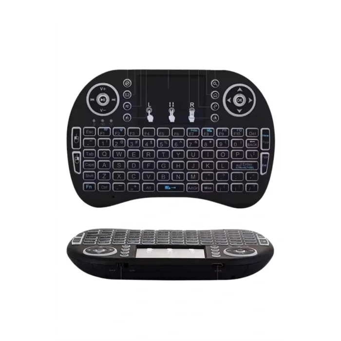 Kablosuz Türkçe Q Klavye RGB Işıklı Televizyon Ps3 Dokunmatik Mouse