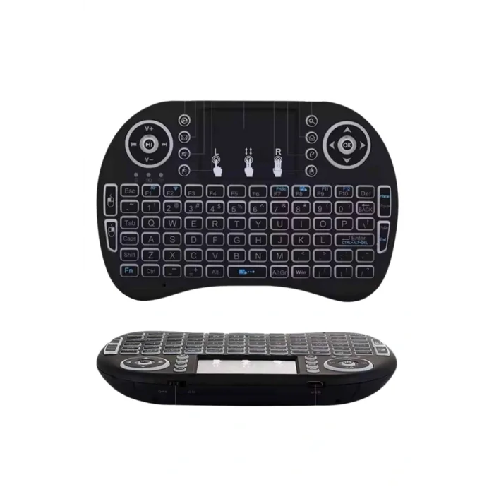 Kablosuz Türkçe Q Klavye RGB Işıklı Televizyon Ps3 Dokunmatik Mouse