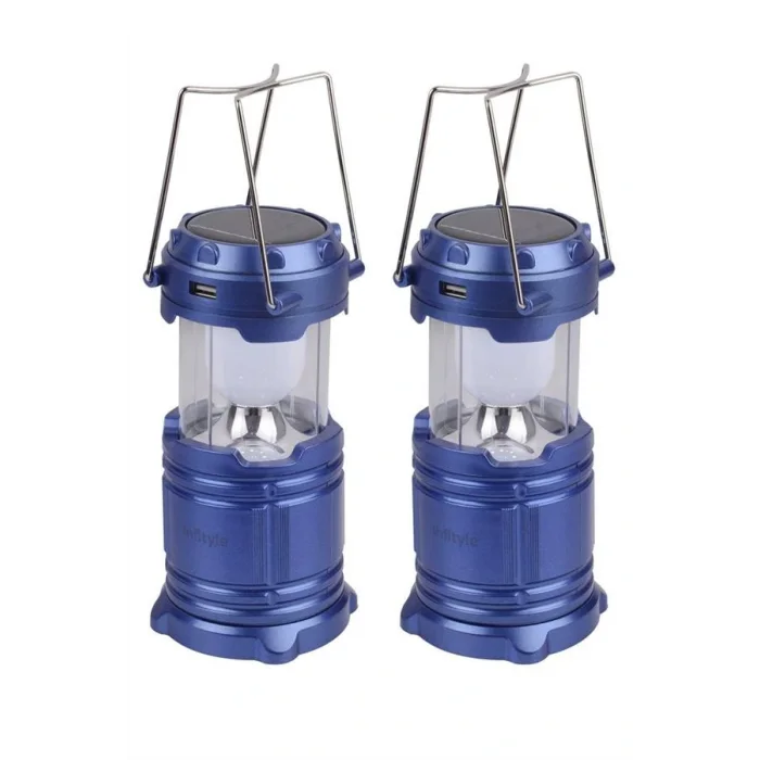 Kamp Lambası Solar Şarjlı Kızaklı Kamp Feneri Led Lamba Işıldak