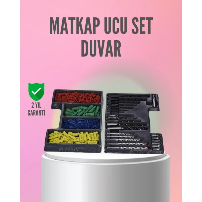 Kapsamlı Matkap Ucu Seti Organizer Kutulu Ahşap Metal Beton Delme