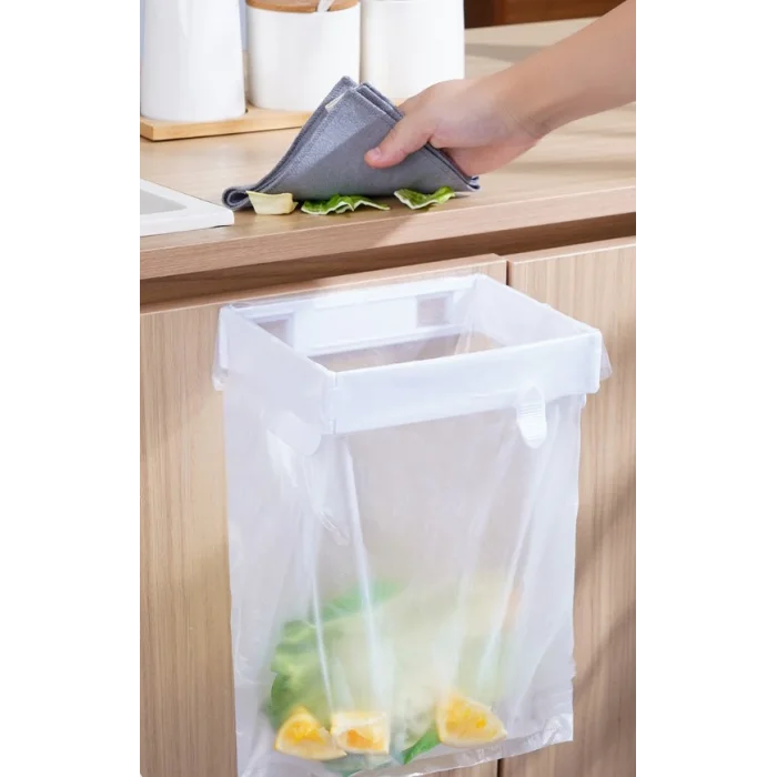 Kendinden Yapışkanlı Katlanabilir Çöp Poşeti Tutucu Aparat