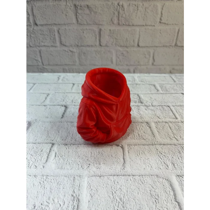 Kırmızı Hoodie Kalemlik 10x10 cm Masa Üstü Düzenleyici