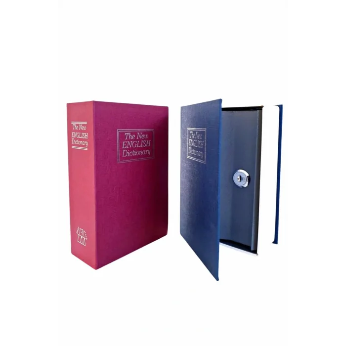 Kitap Görünümlü Gizli Kasa Büyük Boy Anahtarlı Kilitli Para Kasası