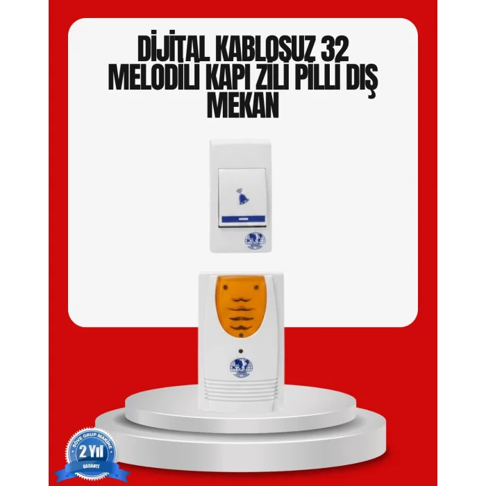 Kolay Kullanımlı Kablosuz Kapı Zili Şık ve Sade Tasarım