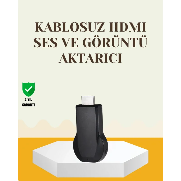 Kompakt HDMI Kablosuz Dongle – 1080p Görüntü ve Plug‑and‑Play Kurulum